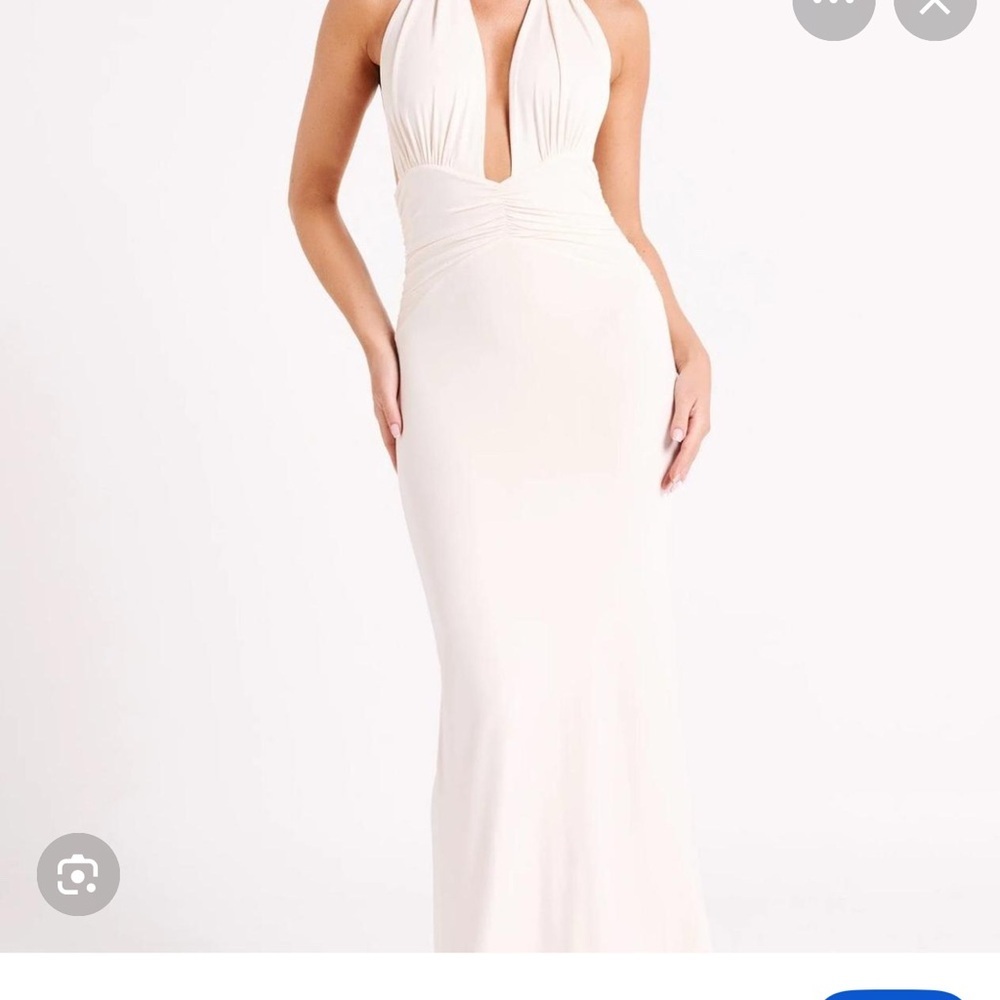 Meshki Strapless Cream Maxi Dress